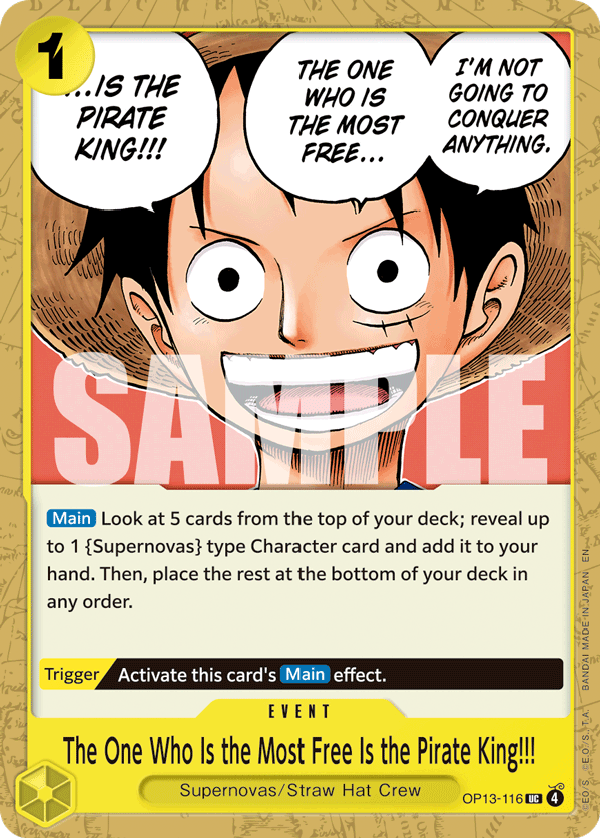 The One Who Is The Most Free Is The Pirate King OP13-116