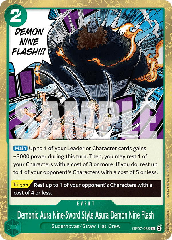 Demonic Aura Nine-Sword Style Asura Demon Nine Flash [Reprint] OP07-036