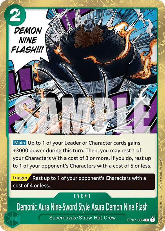 Demonic Aura Nine-Sword Style Asura Demon Nine Flash [Reprint] OP07-036