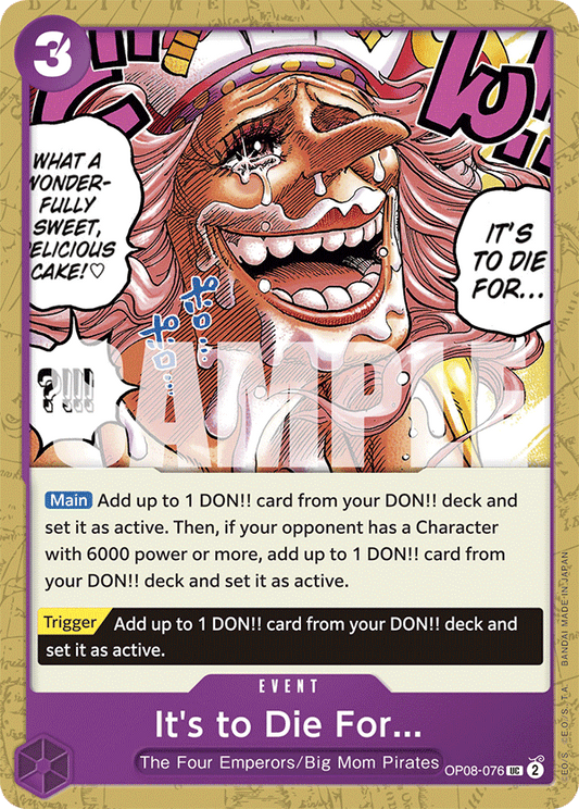 It's To Die For... [Foil PRB-02] OP08-076