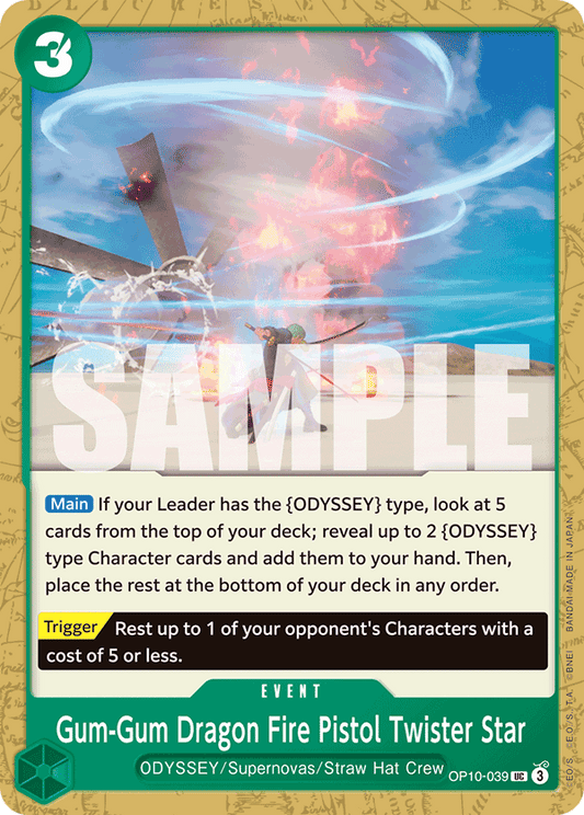 Gum-Gum Dragon Fire Pistol Twister Star OP10-039