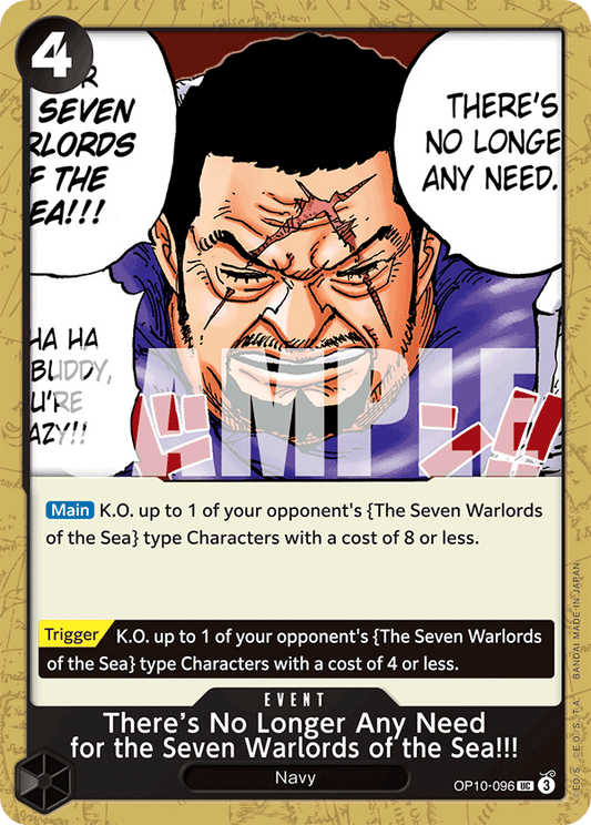 There's No Longer Any Need for the Seven Warlords of the Sea!!! OP10-096