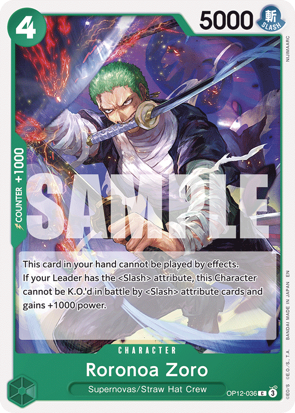 Roronoa Zoro OP12-036