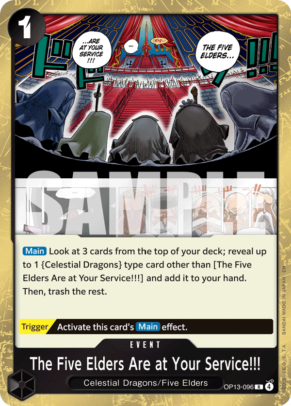 The Five Elders Are at Your Service!!! OP13-096