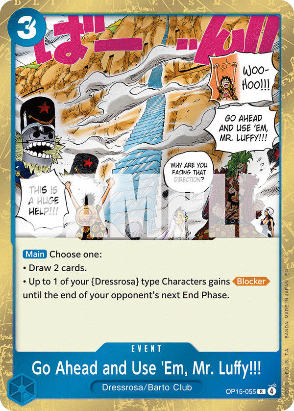 Go Ahead and Use 'Em, Mr. Luffy!!! [Foil] OP15-055