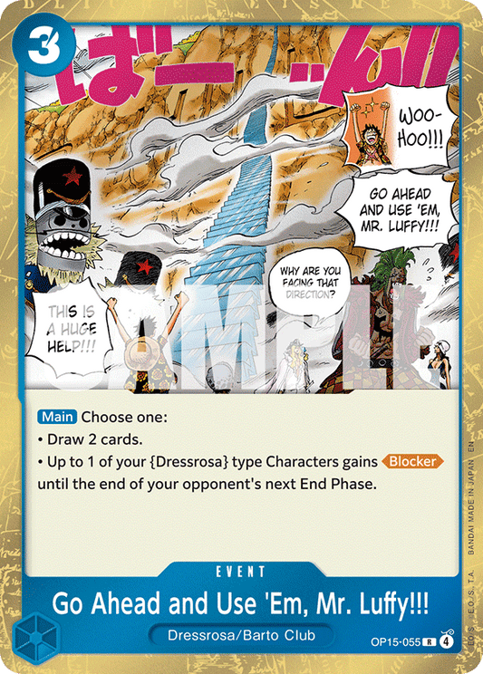 Go Ahead and Use 'Em, Mr. Luffy!!! [Foil] OP15-055