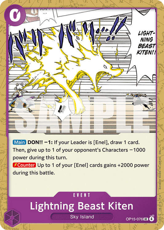 Lightning Beast Kiten OP15-076